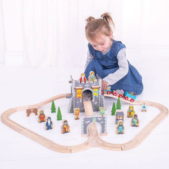 Big Jigs Vehicle Medieval Train made of Wood for 36++ Months