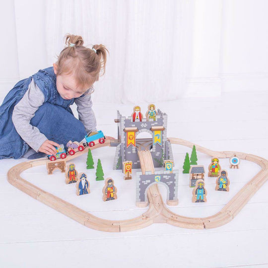 Big Jigs Vehicle Medieval Train made of Wood for 36++ Months