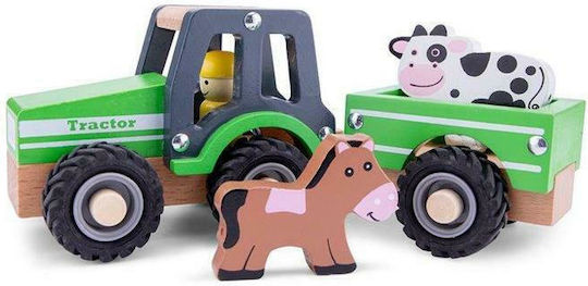 New Classic Toys Ziehspielzeug Traktor mit Tieren aus Holz für 18++ Monate