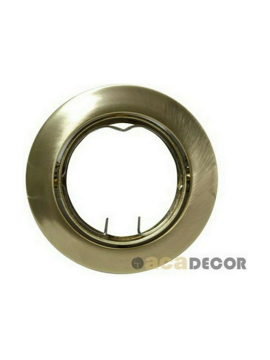 Aca Round Metallic Recessed Spot with Integrated LED and Natural White Light MR16 Adjustable Gold 8.1x8.1cm. 1pcs