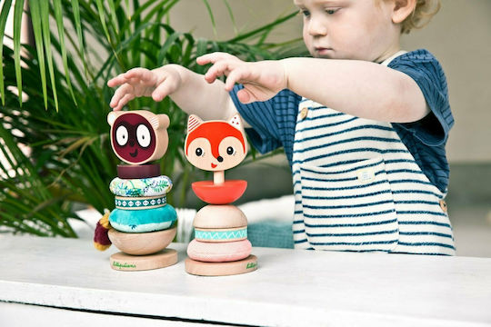 Lilliputiens Stacking Toy Pyramid Alice made of Wood for 12++ Months