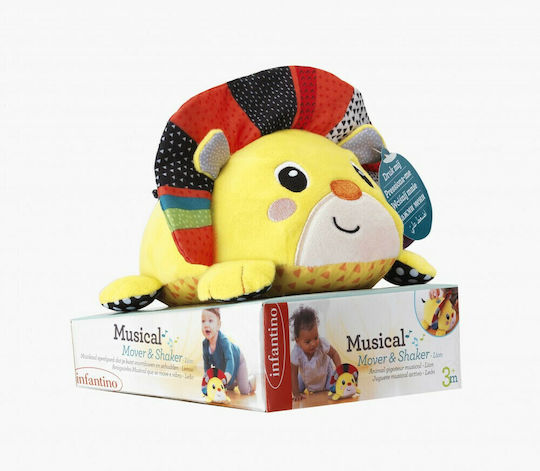 Infantino Animal Mover & Shaker Lion made of Fabric with Music for 3++ Months
