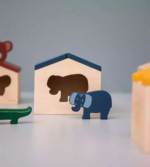 Trixie Shape Sorting Toy House Mr. Elephant made of Wood for 18++ Months