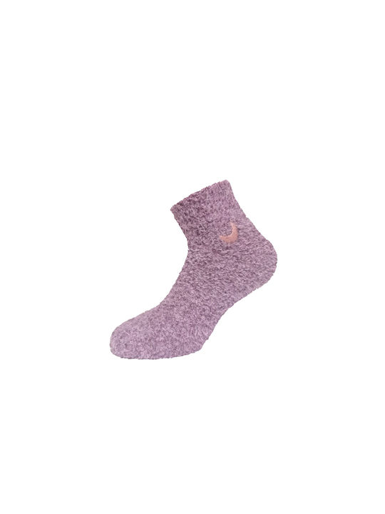 Walk Damen Einfarbige Socken Lila 1Pack