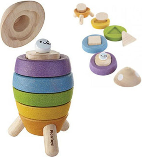 Plan Toys Παιχνίδι Στοίβαξης Πύραυλος από Ξύλο για 18+ Μηνών