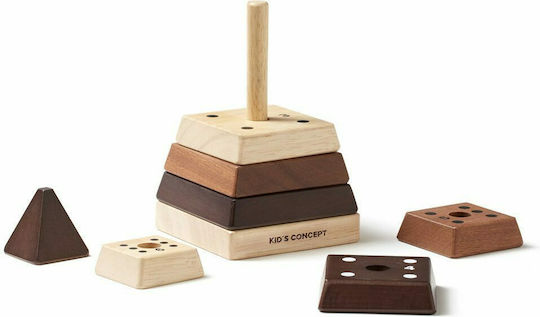 Kids Concept Stacking Toy Stacking Pyramid made of Wood for 12++ Months