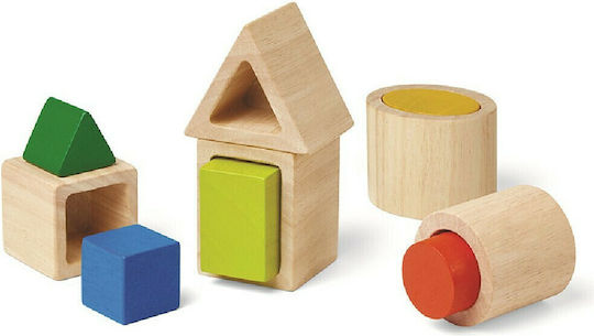 Plan Toys Τουβλάκια Geo Matching Blocks Ξύλινα για 2+ Ετών 10τμχ