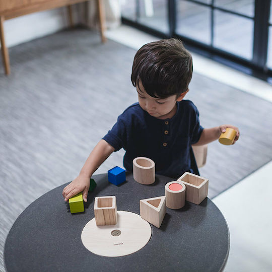 Plan Toys Τουβλάκια Geo Matching Blocks Ξύλινα για 2+ Ετών 10τμχ