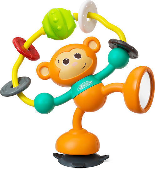 Infantino Animal Rotating Monkey Game Stick & Spin High with Light and Sounds for 10++ Months