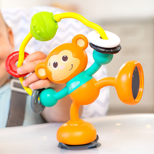 Infantino Animal Rotating Monkey Game Stick & Spin High with Light and Sounds for 10++ Months