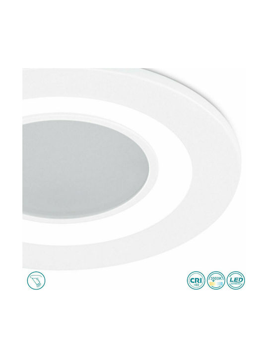 Trio Lighting Core Rotund Plastic Spot Încorporat cu LED Integrat și Lumină Alb Cald Alb 1buc