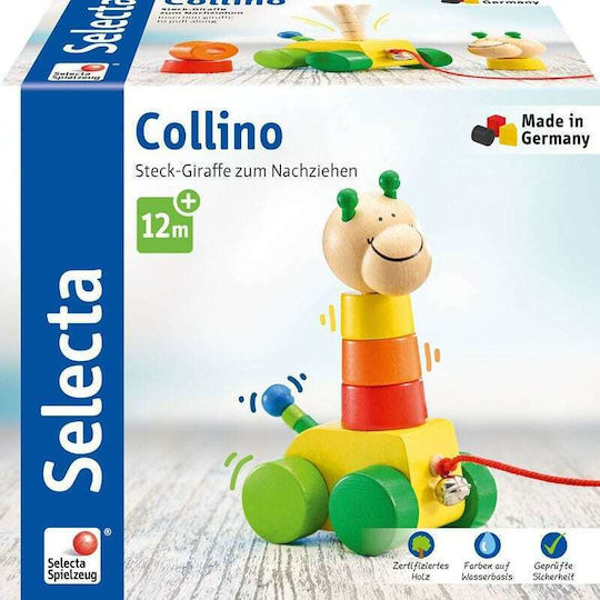 Selecta Pull-Along Toy Giraffe Walker made of Wood for 12++ Months