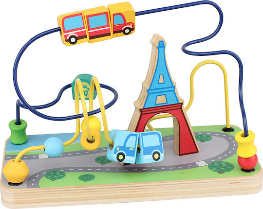 iwood Stacking Toy Beat Roller Coaster Eiffel Tower made of Wood for 12++ Months