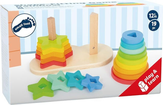 Small Foot Stacking Toy Sorting Base Rainbow made of Wood for 12++ Months