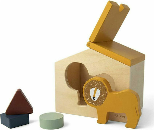 Trixie Shape Sorting Toy House Mr. Lion made of Wood for 18++ Months