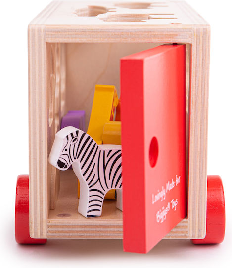 Big Jigs Shape Sorting Truck with Jungle Animals Wooden for 18+ Months