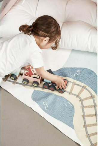Kids Concept Превозно средство Train Edvin от дърво за 36++ месеца