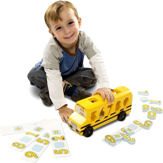 Melissa & Doug Shape Sorting Toy Bus with Numbers made of Wood for 36++ Months