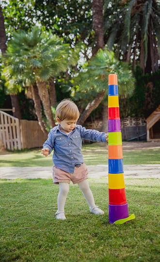 Miniland Stacking Toy Shapes Box & Pyramid for 24++ Months