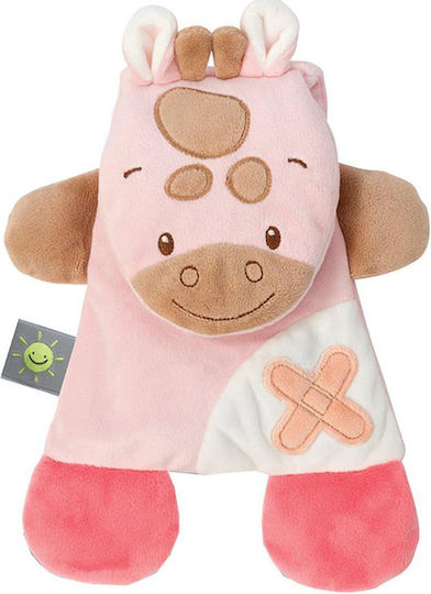 Nattou Πανάκι Μωρού Cuddly & Gelpack Giraffe Ροζ