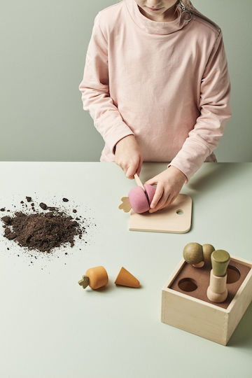 Kids Concept Παιχνίδι Ταξινόμησης Σχημάτων Παιχνίδι Αντιστοίχισης Με Σχήματα Λαχανικά από Ξύλο για 24+ Μηνών