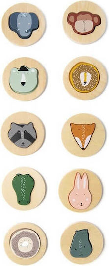 Trixie Shape Sorting Toy Matching Game Peg Animals made of Wood for 12++ Months