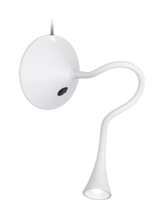 Trio Lighting Viper LED Bürobeleuchtung mit flexiblem Arm in Weiß Farbe