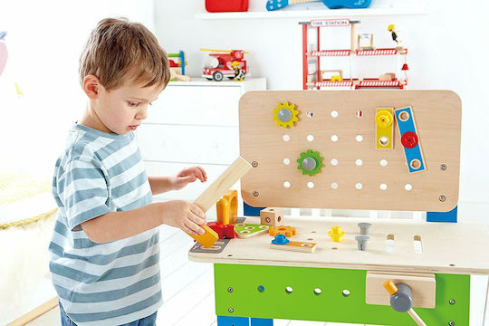 Hape Kids Wooden Workbench for 3+ Years 13 cm 35 Pieces