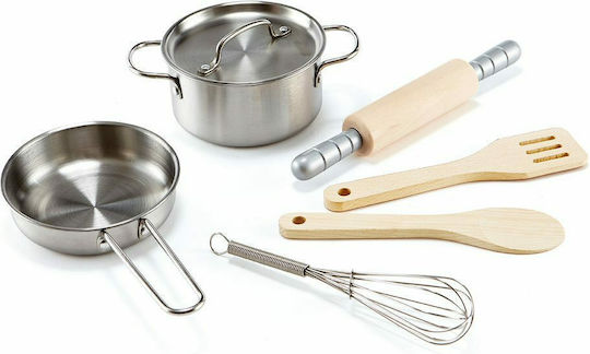 Hape Pots and Cooking Accessories Set for Ages 3+ 7pcs E3137