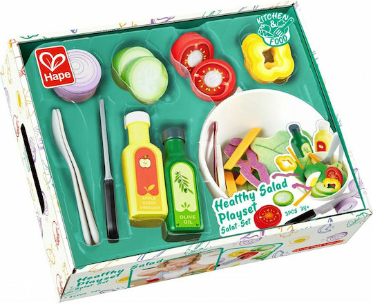 Hape Healthy Eating Set Wooden Salad for Ages 3+ 39pcs