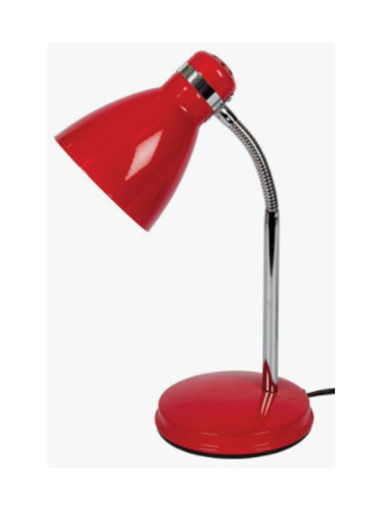 VK Lighting Office Lamp with Flexible Arm for Socket E27 in Red Color