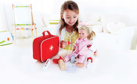 Hape Παιδικό Ιατρικό Σετ από Ξύλο για 3+ Ετών 8 εκ. 7τμχ
