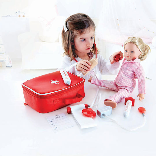 Hape Παιδικό Ιατρικό Σετ από Ξύλο για 3+ Ετών 8 εκ. 7τμχ