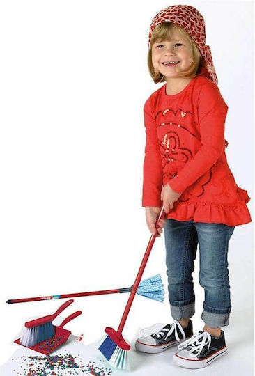 Klein Vileda Cloth Mop With Brush And Pan Set For Ages 3+ 4 Pieces