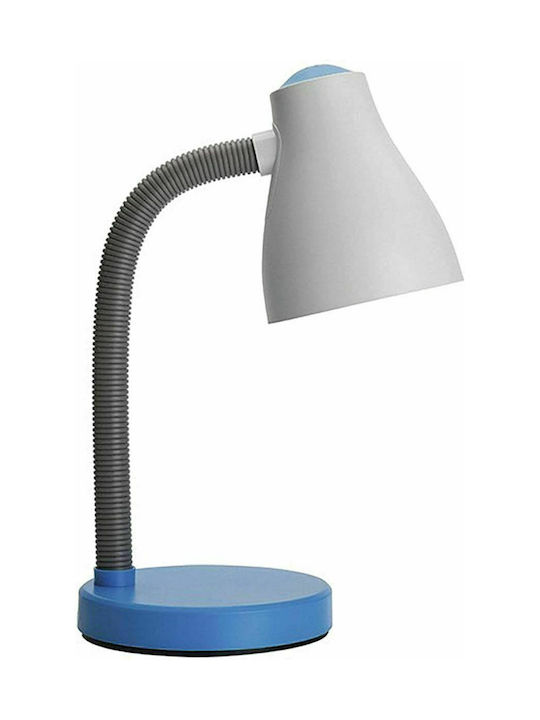 Perenz Schreibtischlampe mit flexiblem Arm für Fassung E27 in Blau Farbe