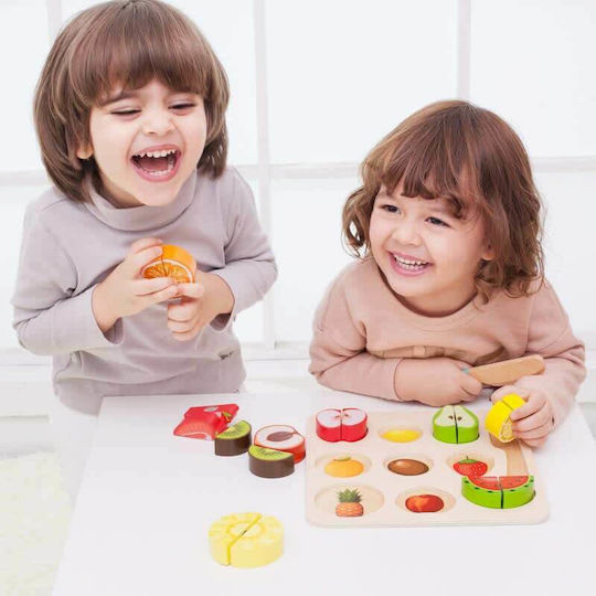 Classic World Joc cu fructe și legume Cutting Fruit Puzzle din lemn 20buc
