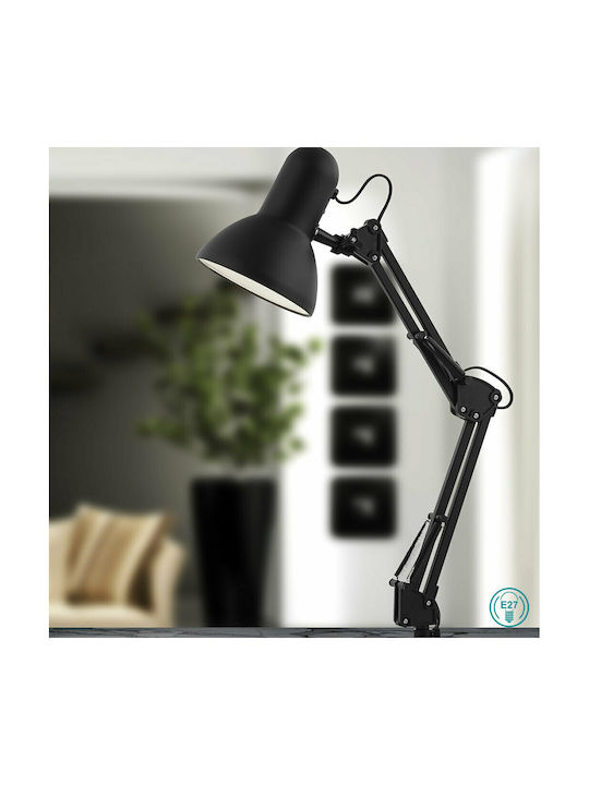 Globo Lighting Famous Office Lamp with Foldable Arm for Socket E27 in Black Color