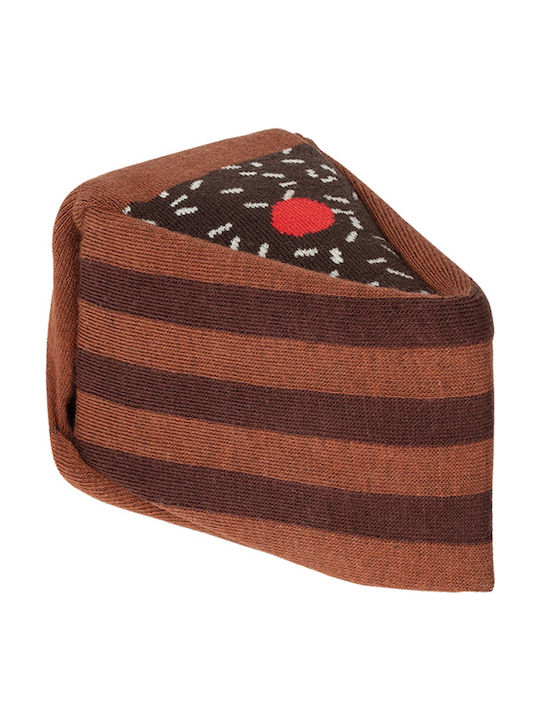 DOIY Chocolate Cake Women's Patterned Socks Brown