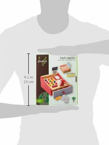 Joueco Wooden Toy Cash Register from Wood for 3+ Years 33pcs
