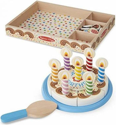 Melissa & Doug Cooking Toy / Kitchen Utensils Τούρτα Γενεθλίων made of Wood for 3+ Years Old 34pcs