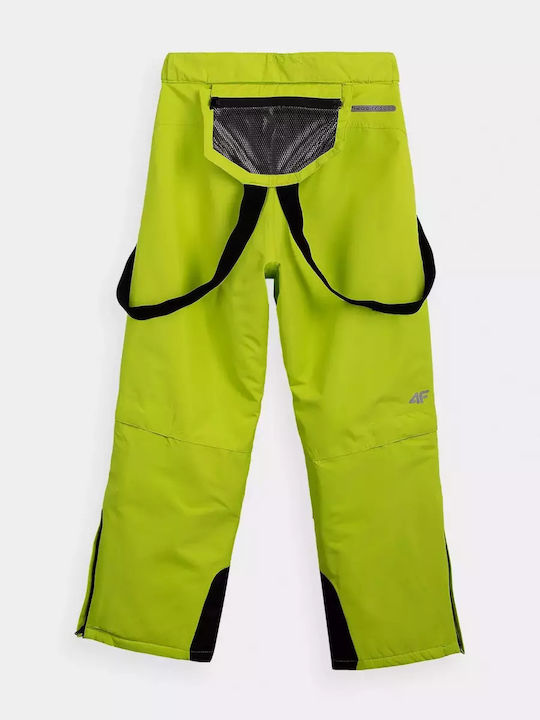 4F HJZ19-JSPMN001A-45S Kids Dungarees for Ski & Snowboard Yellow