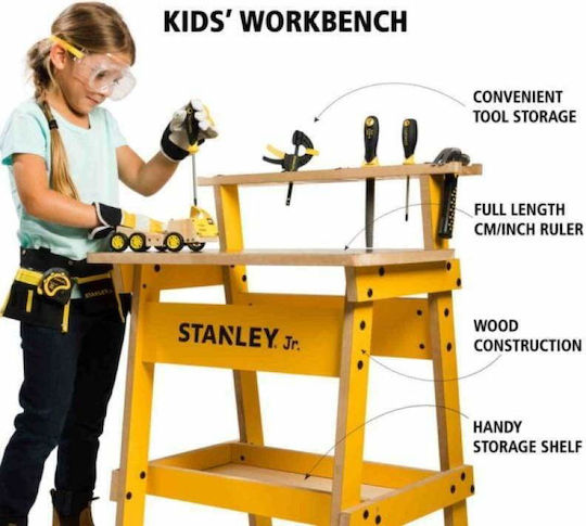 Stanley Jr Toys Mega Power N' Play Workbench από Ξύλο για 3+ Ετών 82 εκ.
