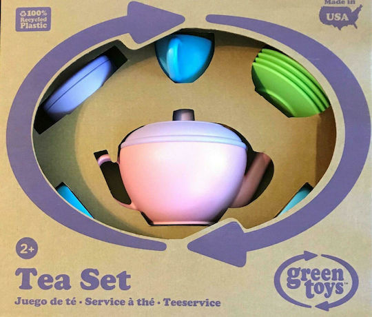Green Toys Tea Set Toys for Ages 2 and Up 17 Pieces