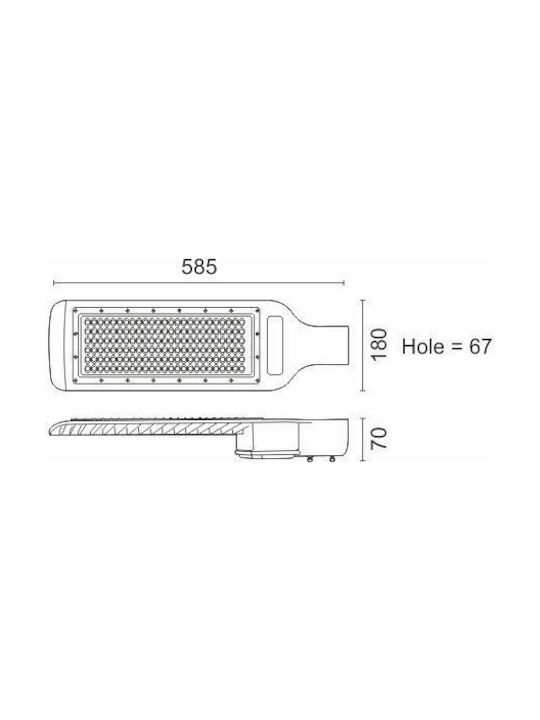 Spot Light Φωτιστικό LED Δρόμου 150W 58.5x18x7cm