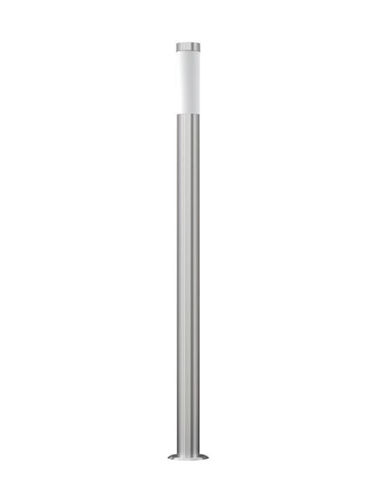 vidaXL Outdoor Floor Lamp Small Post 60W IP44 for E27 Socket Silver