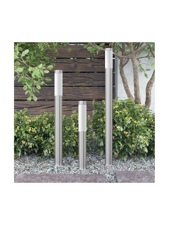 vidaXL Outdoor Floor Lamp Small Post 60W IP44 for E27 Socket Silver
