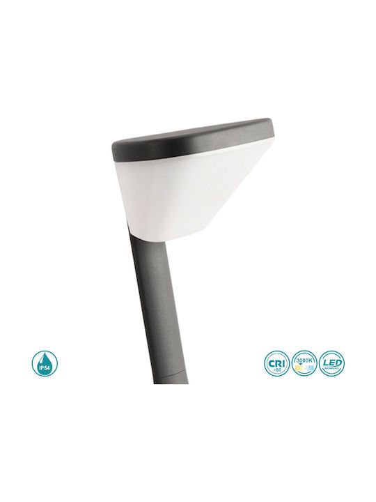 Sun Light LED Small Post Outdoor Floor Lamp 6W With Warm White Light IP54 Gray