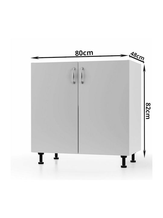 Modest Floor Sink Cabinet Γκρι L80xW48xH82cm