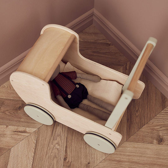 Kids Concept Cărucior Pentru Păpuși Din Lemn Pentru 3+ Ani 50.5 Cm