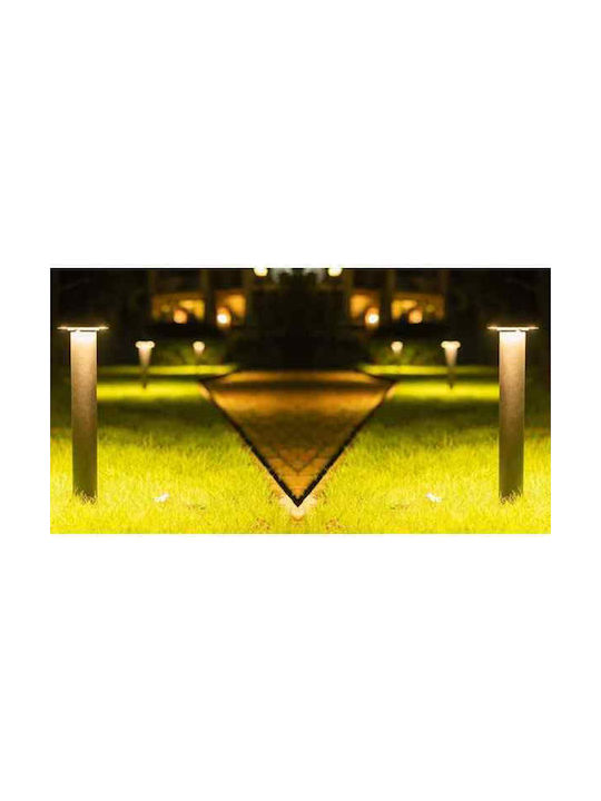 Atman Outdoor Floor Lamp Small Post LED Outdoor Space 12W with Warm White Light IP65 Black